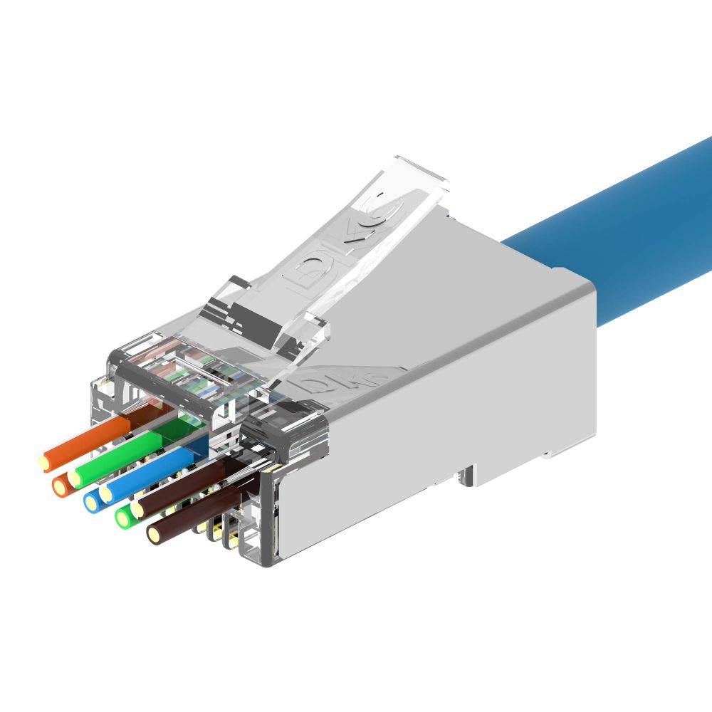 Коннектор RJ45 CAT6 (8P8C) экранированный под диаметр проводника визоляции  1,2 мм