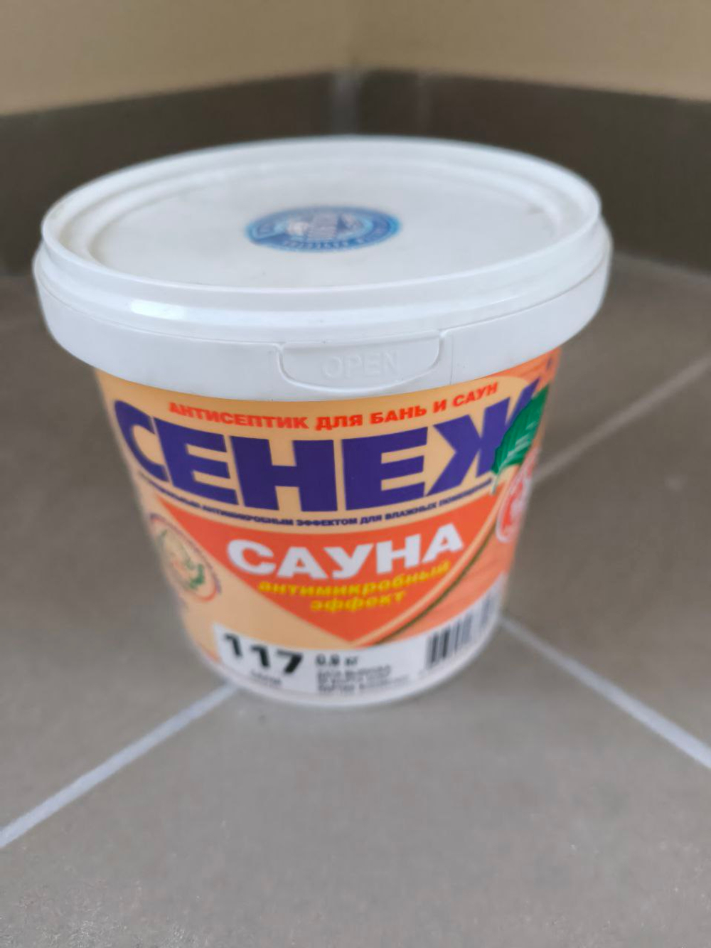 Антисептик для дерева "СЕНЕЖ САУНА" 0,9кг