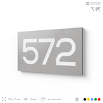Номер на дверь 572, табличка на дверь для офиса, квартиры, кабинета, аудитории, склада, серая 120х70 мм, Айдентика Технолоджи