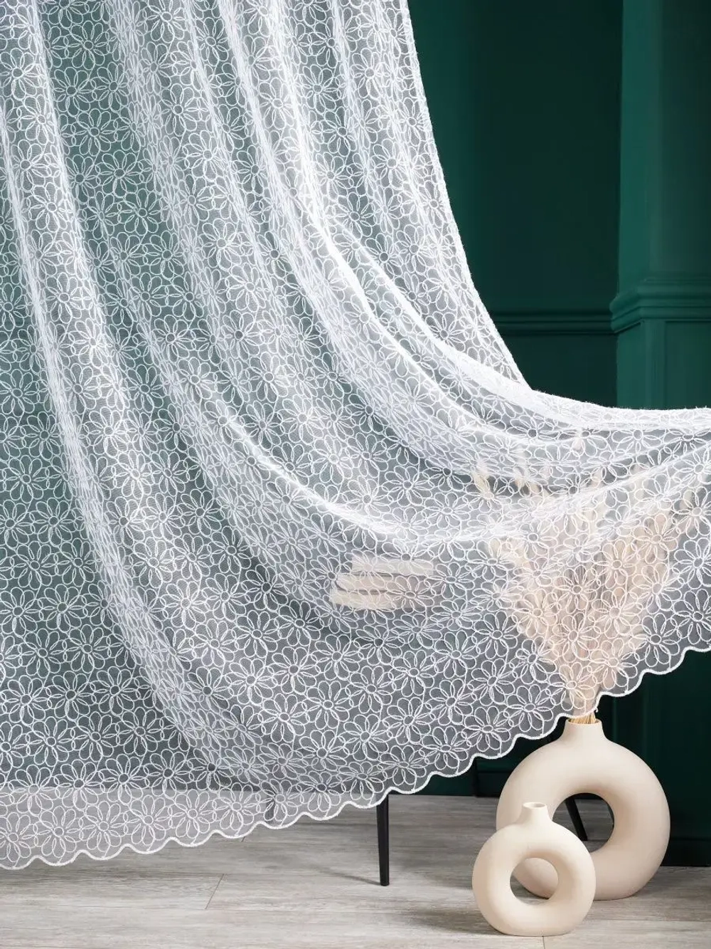 Тюль в спальню гостиную белый 300х250