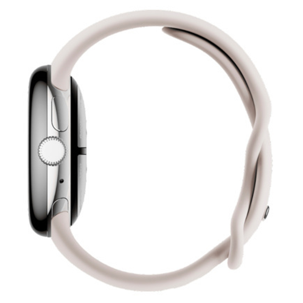 Умные часы Google Pixel Watch 2, Wi-Fi + LTE, «Полированный серебристый» корпус, ремешок Фарфорового цвета (версия Global)