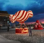 светодиодный шар воздушный "Конфета"