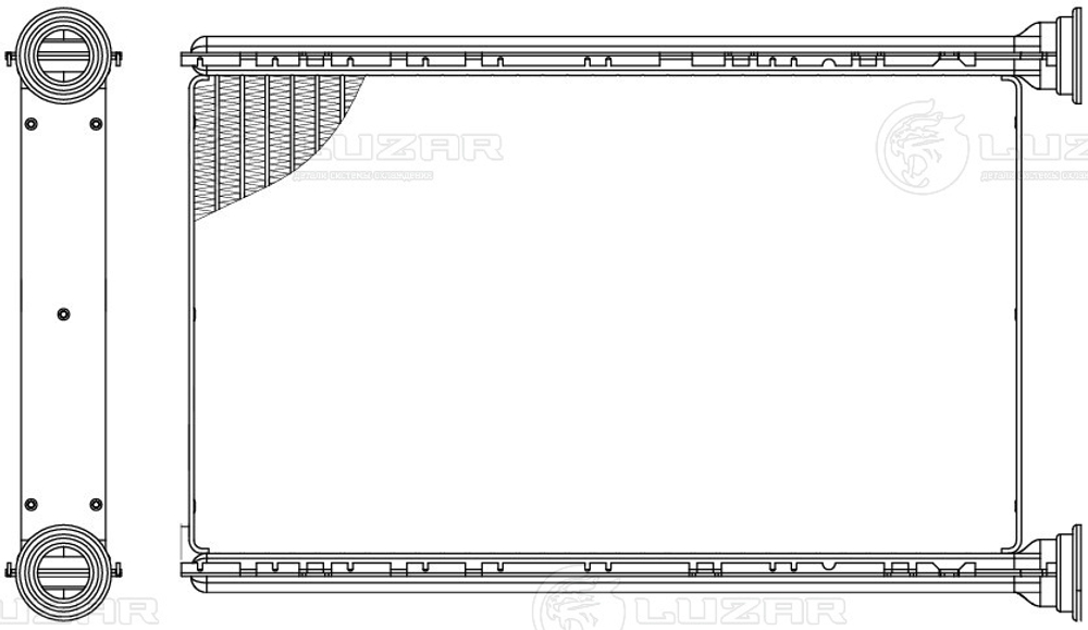 LRh 2602 -  Радиатор отопителя для BMW 3 (E90) (05-)/X3 (F25) (10-)/X1 (E84) (09-)/1 (E81) (04-)/X4 (F26) (14-)