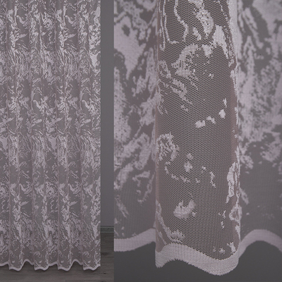 Тюль жаккард, пр-во Турция, ш. 285 см, серо-брусничный