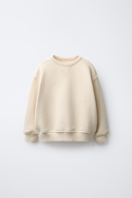 ZARA Х BENSIMON ® ТОЛСТОВКА С КРУГЛЫМ ВЫРЕЗОМ, ВАНИЛЬНЫЙ