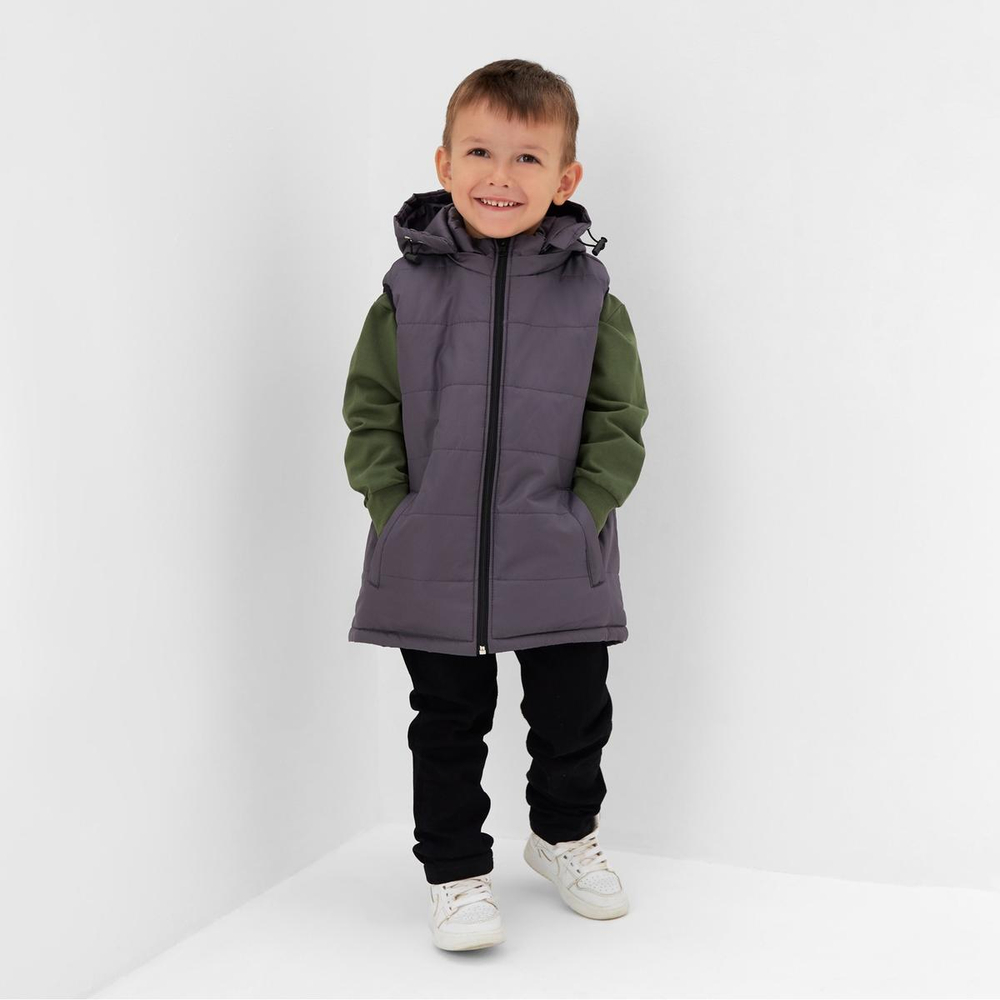 Жилет детский, цвет серый, р. 98 9935651