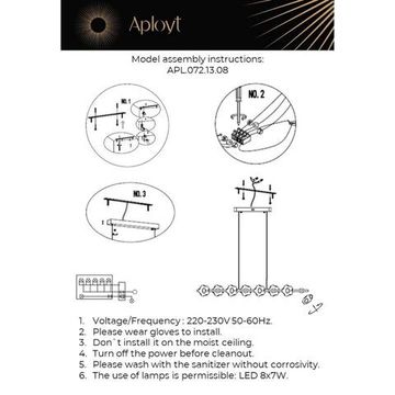 Подвесной светильник 56W 3500K APL.072.13.08 латунь Klarissa Aployt
