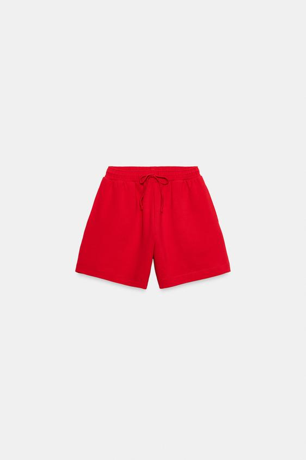 ZARA ШОРТЫ-БЕРМУДЫ НА ШНУРКАХ, КРАСНЫЙ