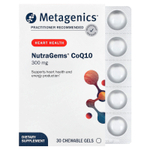 Metagenics, NutraGems®, коэнзим Q10, 300 мг, 30 жевательных капсул
