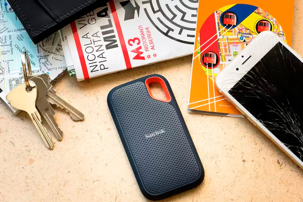 Внешний диск SanDisk Extreme Portable SSD 2TB, USB 3.2 Gen 2, 1000/1050 МБ/с