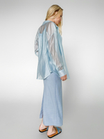 Рубашка LJHY 9268 однотонная свободная с майкой в комплекте