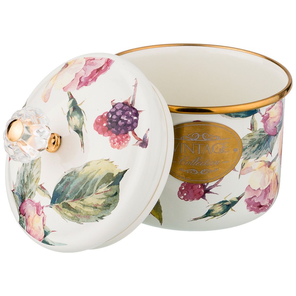 БАНКА ДЛЯ СЫПУЧИХ ПРОДУКТОВ AGNESS, СЕРИЯ ВИНТАЖ, 12 Х 9СМ / 1,0Л (КОР=8ШТ.)