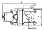 Вилка кабельная 32А 3Р+N+Е IР67 стационарная 240-415В XM 5252