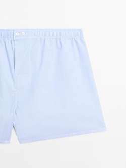 Massimo Dutti Трусы-боксеры в полоску, небесно-голубой