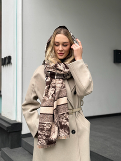 Палантин вискоза + шерсть лана