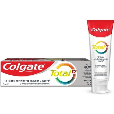 Colgate Total 12,Зубная паста Чистая мята ( 75мл)