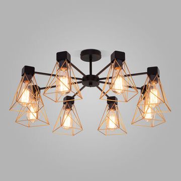 70107/8 / потолочный светильник / черный/латунь