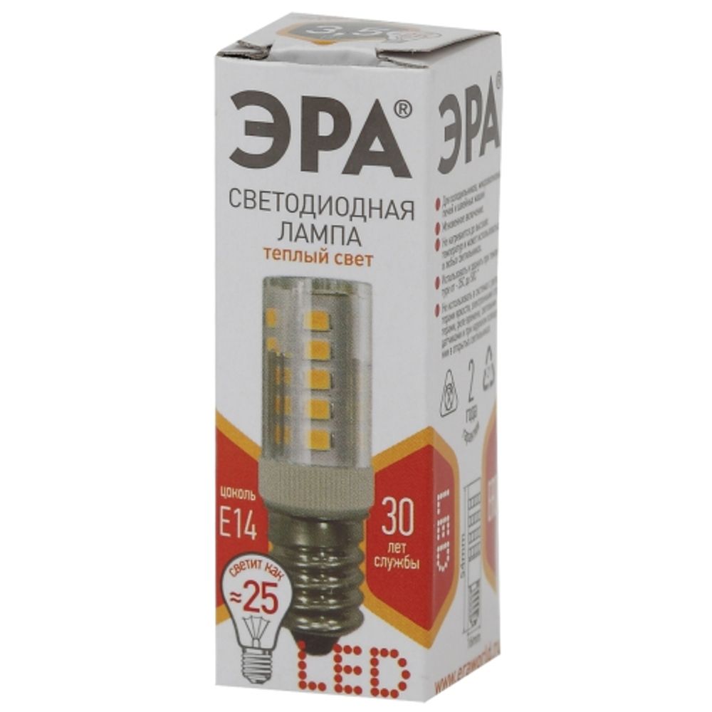 Лампочка светодиодная ЭРА STD LED T25-3,5W-CORN-827-E14 E14 / Е14 3,5Вт теплый белый свет | Лампы cветодиодные для бытовой техники