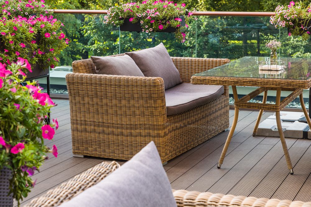 "Капучино" диван из искусственного ротанга двухместный, цвет соломенный