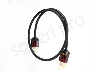 Силовой кабель питания 3х1.5+1.0 экранированный в защитной оболочке для аудиотехники, длина 1.1 метр