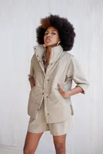 Жилет ko-ko-ko женский утеплённый бежевый