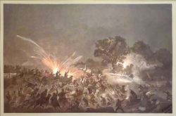 Н. Н. Каразин (1842–1908)  Сражение под Чандыром 16 июня 1873 года. Литография. 1880-е.