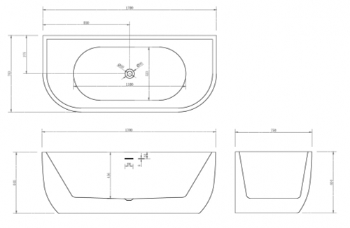 Акриловая ванна ABBER AB9316 белая