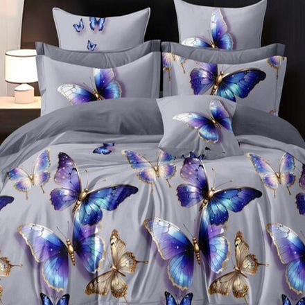 Комплект постельного белья "О. БАБОЧКИ ФЛАЙТ", поплин, 100% хлопок, Россия.