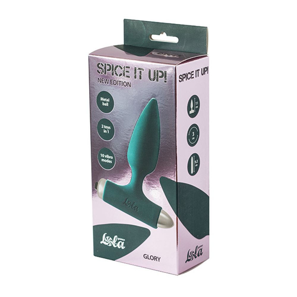 Анальный стимулятор 11см с вибрацией Lola Games Spice it up New Edition Glory Dark green 8015-02lola