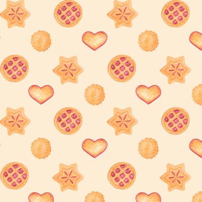 Печенье в виде звезды, сердца с вареньем и крекер на коричневом фоне