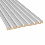 Стеновая реечная панель Альберо, Винил Белый, 120*16*2750 мм