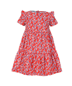 11-195-15 Платье для девочки с коротким рукавом Luneva