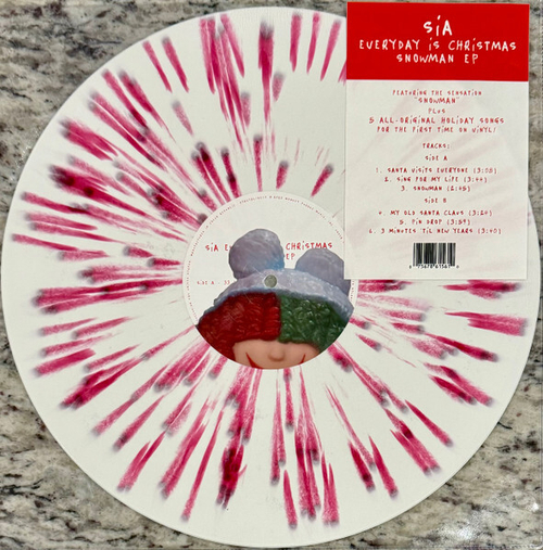 Sia - Everyday Is Christmas Snowman EP - White W/ Red Splatter Vinyl