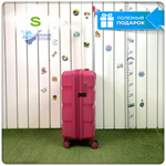 Маленький чемодан Mironpan 95, Темно-розовый, S с расширителем