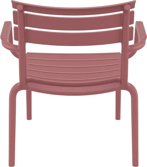 Кресло лаунж пластиковое Paris Lounge марсала