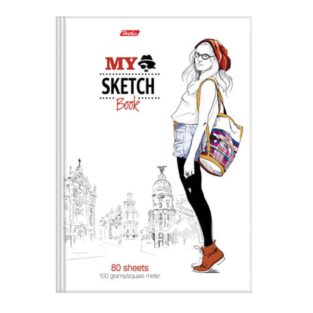 Скетчбук, белая бумага 100 г/м2, 175х205 мм, 80 л., гребень, "Artist", (A257821), A257821