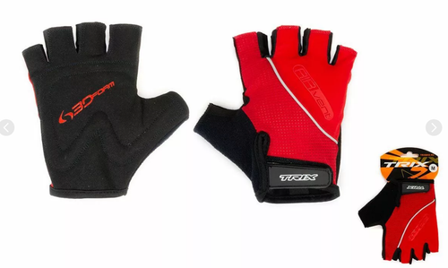 Перчатки TRIX nw  женские, M, коротк. пальцы, гелев. вставки, дышащая лайкра/искусств. замша, красные