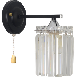 Бра светильник Rivoli June 1062-401 настенный 1хЕ27 60 Вт хрусталь с выключателем | Хрусталь