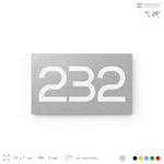 Номер на дверь 232, табличка на дверь для офиса, квартиры, кабинета, аудитории, склада, голубой 120х70 мм, Айдентика Технолоджи
