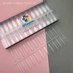 Типсы Bloom гелевые №3, 240шт/уп (квадрат глянцевый)