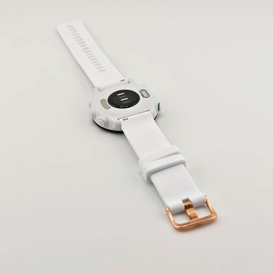 Ремешок Quick Release 20 мм для Garmin Forerunner 55/245/645, Venu, Venu Sq, Venu 2 Plus, Vivoactive 3, Vivomove быстросъемный пряжка золото (белый)