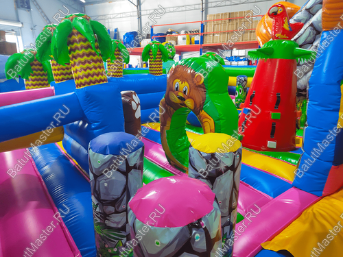 Надувной батут "В гостях у зебры"