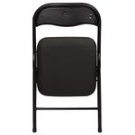 Стул складной для дома и офиса BRABIX "Golf CF-007", черный каркас, кожзам черный, 531565