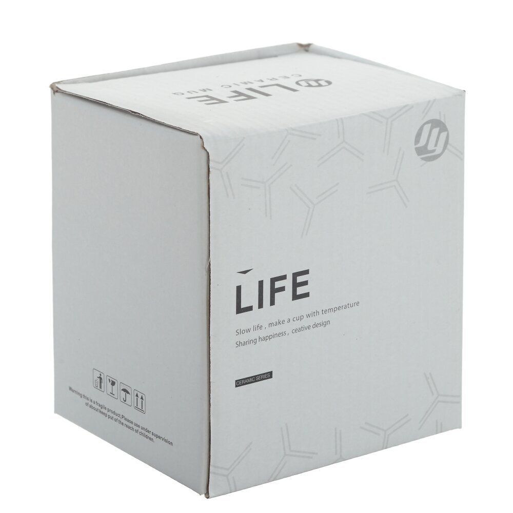 GAEM Кружка с крышкой и ложкой, 500 мл, L12 W8 H11 см, 4в.