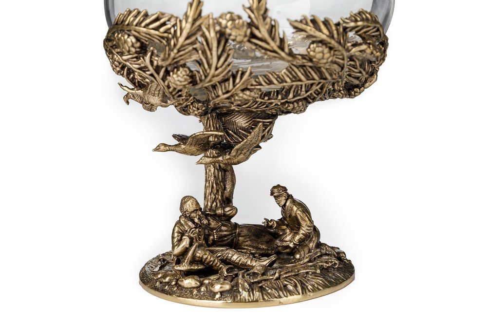 Бокал для коньяка "Охотники на привале"