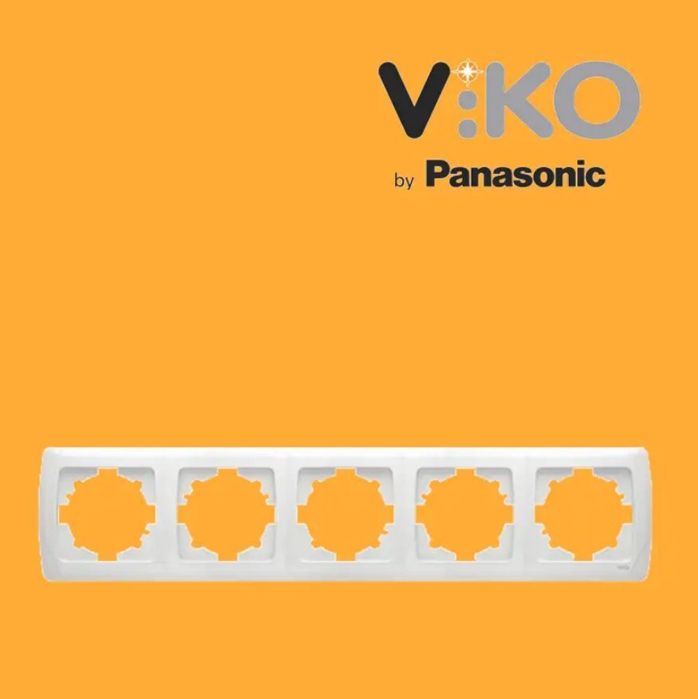 Рамка 3-я вертикальная белый Viko Carmen