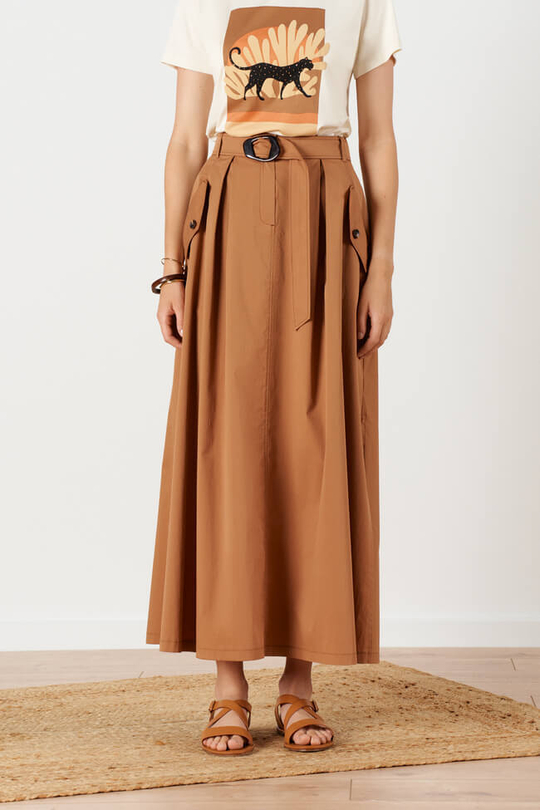 4872 Юбка женская (темно-бежевый)