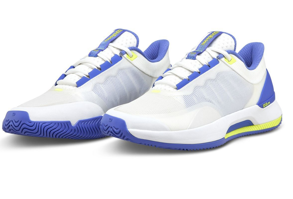 Женские теннисные кроссовки Wilson Intrigue Tour - white/amparo blue/safety yellow