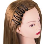 Заколки для волос НАБОР 5 шт., 5 см, клик-клак, чёрный, глянцевый, MONTE VITA, 457077