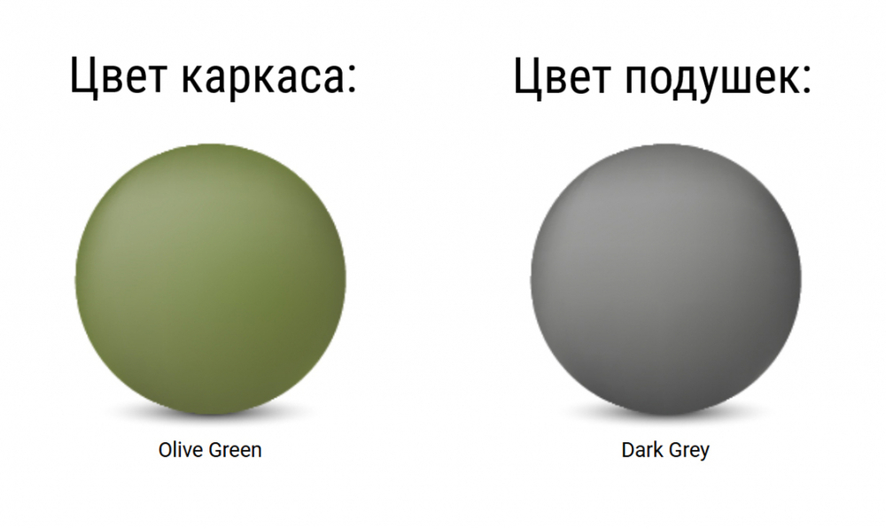 Кресло пластиковое с подушками Siesta Contract Portofino Lounge, оливковый, темно-серый